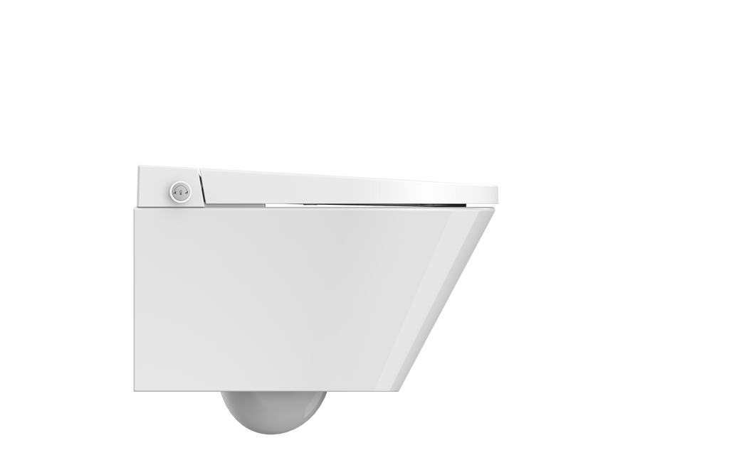 Savanté Smart Wall Hung Bidet Toilet with Concealed Cistern and Gold Flush Plate