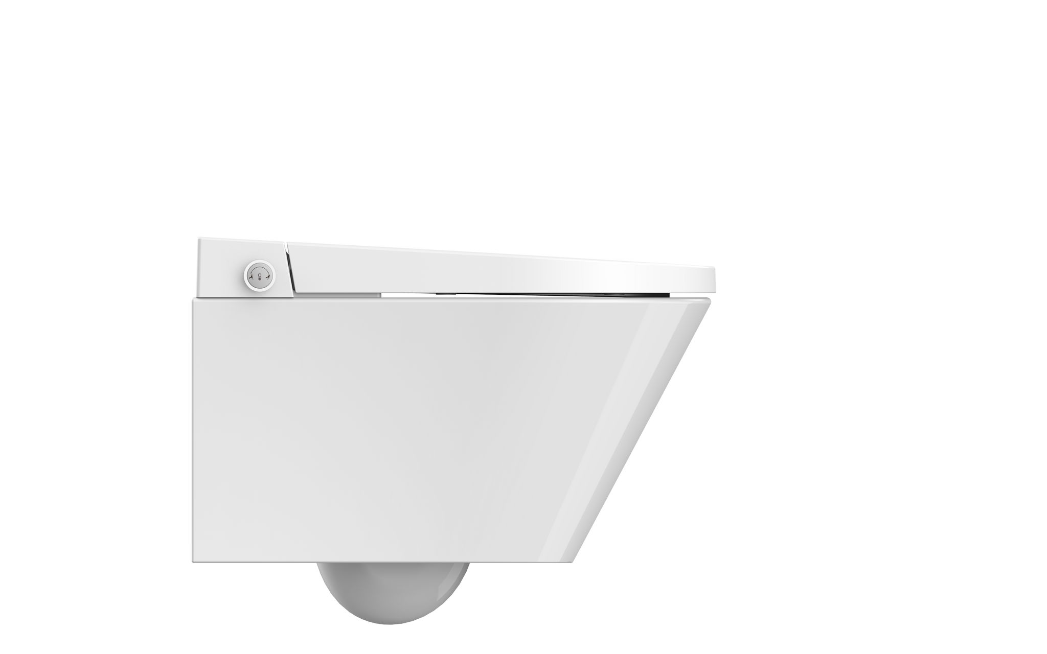 Savanté Smart Wall Hung Bidet Toilet with Concealed Cistern and Black Flush Plate